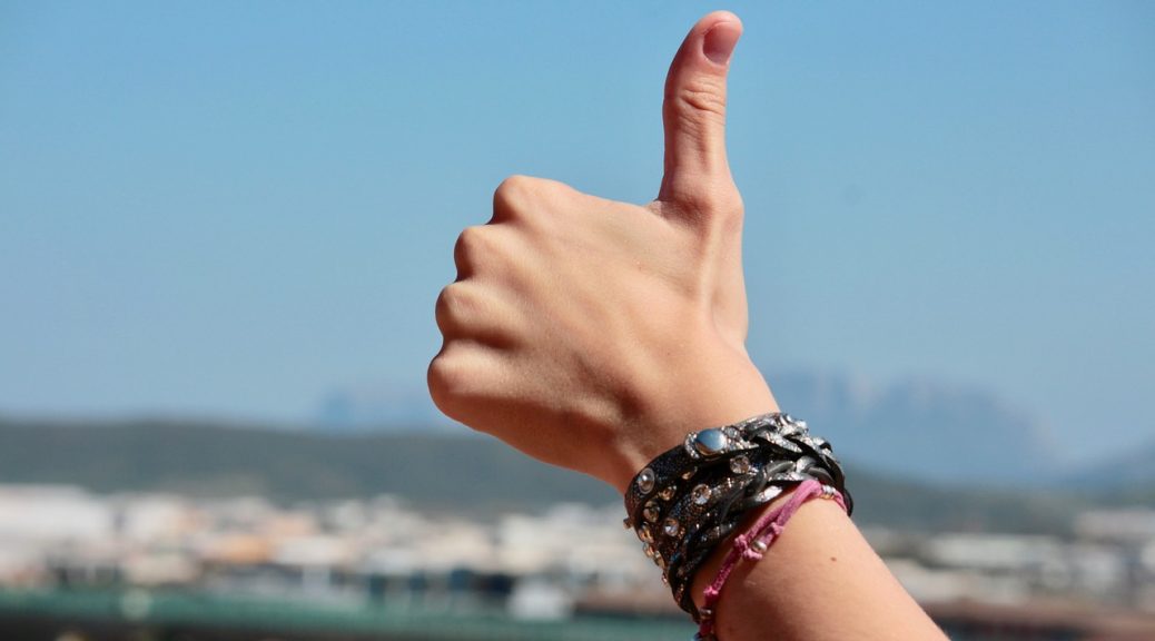 Thumbs up for productivity - banner